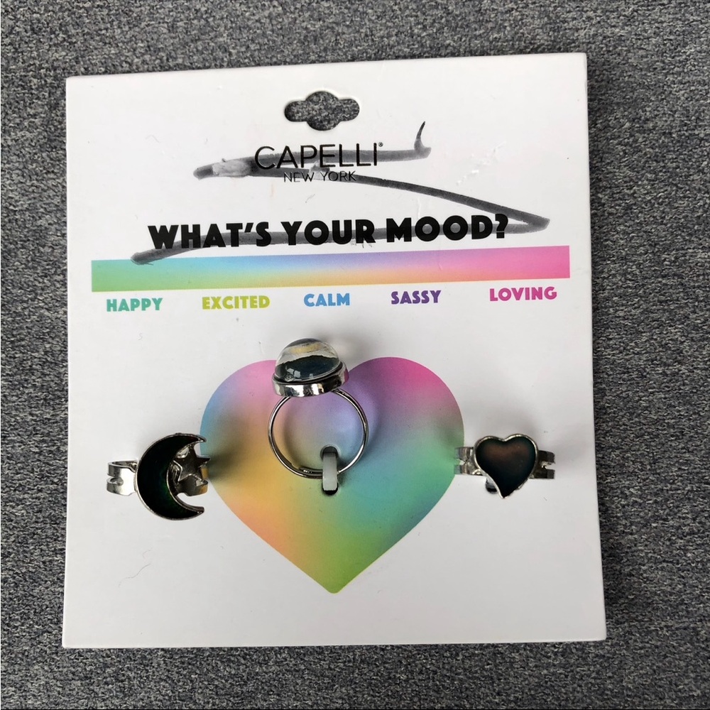 Set of 3 ~ Mood Rings ~ Capelli of New York ~ Brand New!